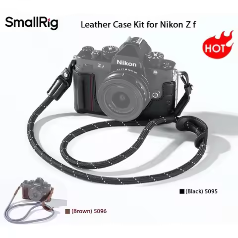 SmallRig 5095 5096 Leather Case Kit for Nikon Zf with Shoulder Strap Front Handle & Thumb Rest Black