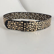 [Hot Sale Belt] New Style Rivet Belt Ultra Wide Belt Retro Punk Style y2k emo Ladies Fashion Wide Be