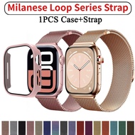 Milanese Loop Strap +Case Cover for Apple IWatch Series 10 42mm/46mm WatchBand Bracelet Shell for IW