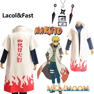 READY STOCK Kids&Adult 4Th Generation Yondaime Hokage Namikaze Minato Costume Cap Trench NARUTO Cos 