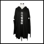＊MINI PUNK LOLO＊日本龐克視覺-自宅警備隊頹廢破袖連帽個性長版上衣(sa68540)PUNK