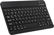 Ultra-Slim Bluetooth Keyboard Portable Mini Wireless Keyboard Rechargeable for All Apple iPad iPhone Samsung Tablet Phone Smartphone iOS Android Windows (10 inch Black)