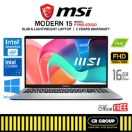 MSI Modern 15 F1MG-053SG - Intel Core 7-150U - Intel Graphics - 16GB RAM - 512GB SSD (2Yrs MSI Warra