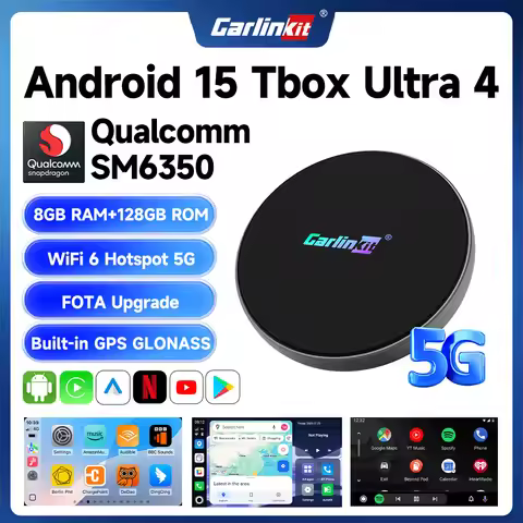 CarlinKit Ultra 4 Android 15 TV Box Wireless Android Auto CarPlay Ai Box For YouTube Play Store Supp