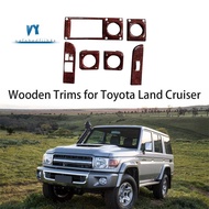 6PCS Interior Dashboard Wooden Trims for   70 71 75 LC76 LC79 Hj75 Hzj75 Hzj79 Hdj79 1984-2006