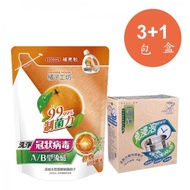 橘子工坊制菌洗衣精補充1500MLX3入＋一滴淨免浸泡省時洗衣槽劑（200g/2包）*1盒