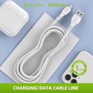 [SG]Bavin USB Cable Fast Charging Cable Line Quick Data Type C Cable Charger for IP 1M