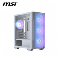 微星 MAG Forge M100R 白 玻璃透側機殼 (M-ATX/內建風扇前3後1/網孔面板/顯卡300mm/塔散160mm)