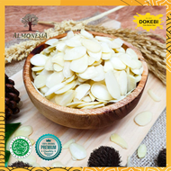 ALMOND SLICE MENTAH ALMONESIA 250g 100g - NATURAL ALMOND SLICE - KACANG ALMOND IRIS