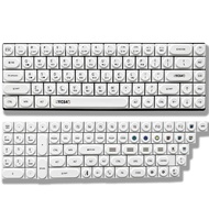 136 Keys Doys C64 Retro White Theme Minimalist Style PBT Custom Keycaps for Mechanical Keyboard  61 