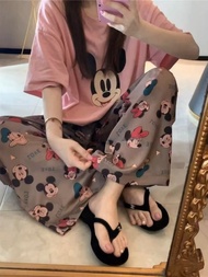 Bộ Đồ Ngủ in Họa Tiết Snoopy Mùa Hè Dễ Thương Bộ Đồ Mặc Nhà in Toàn Bộ Quần Dài Tay Ngắn Cỡ Lớn Thườ