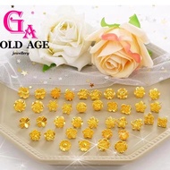 GA Gold Plated Earrings Anting Perempuan Women's Jewelry Subang Emas 916 Fashion Accessories Ear Clip Stud Earring Emas Bangkok 2022新款韩式耳环耳钉