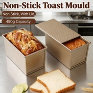 Loaf Pan Acuan roti Bread Mold with Lid Non Stick Loaf Pan Toast box Rectangle 450g Bread Loaf Tin
