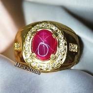 LUXURIOUS MINIMALIST AMERICAN RED STAR 6 STONE RING