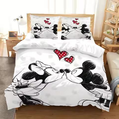 Mickey Anya Forger Duvet Cover Set Comforter Bedding 3d Children'S Bedding Set 3-Piece 1 Quilt Cover