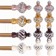 Curtain Roman Rod Head - Plastic Curtain Rod end Cap - European Style - Pole Rod Finials Ends - Curt