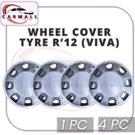 Universal R12'' Inch Car Wheel Cover Tyre Center Hub Cap Steel Rim Universal R 12'' Inch (Viva Desig