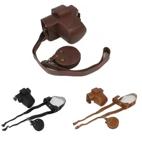 Luxury Version PU Leather Camera Bag Case For Nikon Z fc Zfc 28mm 16-50mm Lens Full Body Battery Ope