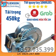 Hand Winch 1000 LBS Load Capacity 450 Kg With 8 Meter Hook Cable Lien Son
