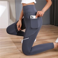 Solid Seamless Leggings With Pocket Women Soft Workout Tights Fitness Outfits Yoga Pants High Waist Gym Wear Spandex Leggings