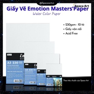 Emotion Masters’ Paper 230gsm A3/A4/A5/A6 watercolor Paper, stack of 10 Acid Free sheets