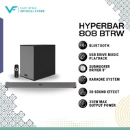 Vinnfier VF Hyperbar 808 BTRW 350W Karaoke Bluetooth TV Soundbar 8" Wireless SubWoofer Audio Speaker