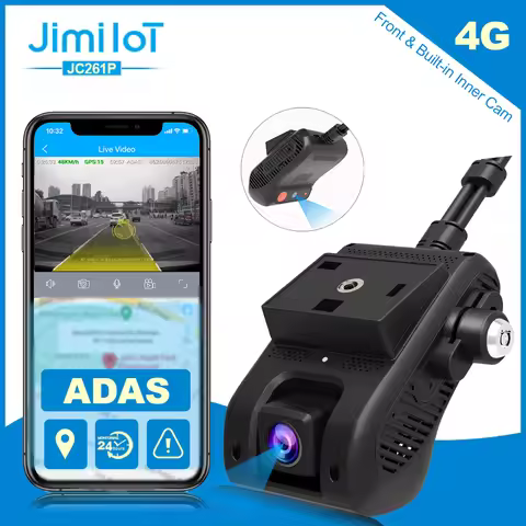 Jimiiot JC261P 4G Dual DashCam Wifi ADAS 2 Live Video Car Recorder Camera GPS Tracking DVR Stop Engi