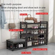Multi-layer Shoe Cabinet Entry Shoe Cabinet Carbon Steel Shoe Cabinet Shoe Changing Stool Storage