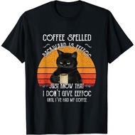 Funny Black Cat Coffee Spelled Backwards Is Eeffoc Gift Unisex T-Shirt