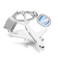 Metalmorphose Travel Lover Plane Keyring | 3D Airplane Keychain | for Travellers | Cute Travel Acces