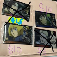進擊的巨人餅卡(Levi,hange,Sasha, Reiner)