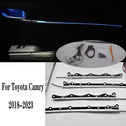 LED Car 4 Door Light Ambient Light Decorative Light Atmosphere Lamp Ice Blue 12V For Toyota Camry 8t