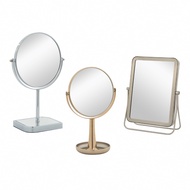 [特價]【IDEA】360度雙面摺疊化妝鏡/立鏡(桌上鏡)B款古金色方鏡