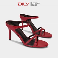 DILY Women's Slip-On Sandals 2 Crossed Straps The Rounded Head Helps To Make Your Feet Look Beautifu
