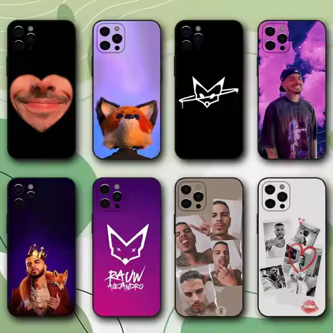 R-Rauw Alejandro Rapper Phone Case For iPhone 15,14,13,12,11,Pro,X,XS,Max,XR,Plus,Mini Soft Black Co