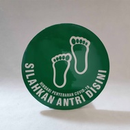 Queue Limit Sticker - Round Model, Floor Sticker, Waterproof Floor Sticker