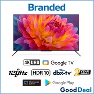 Branded 120hz 43" 50" 55" 65" 75" 4K UHD Smart Google TV