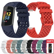 Silicone Strap Band Breathable Bracelet For Fitbit Charge 5 / Charge 6
