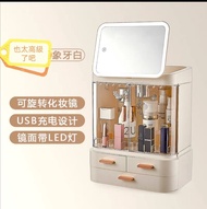 智能化妝鏡帶led燈  化妝鏡收納櫃  收納櫃盒