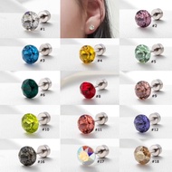 1 Piece Stainless Steel with Zircon Cartilage Earring Helix Piercing 20Gauge