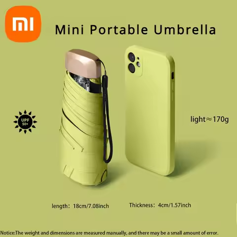 Xiaomi Mini Sun Umbrella Outdoor UV Protection Ultralight Folding Five-fold Umbrella Sunshade Umbrel