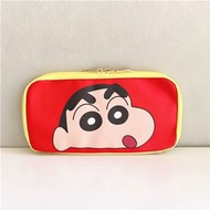 日本 Crayon Shinchan 蠟筆小新 小白 藍紅色皮革 Switch 收納袋