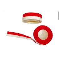 PUTIH MERAH 1 ROLL!!! 1 Inch FABRIC RED AND WHITE RIBBON / 1 ROLL RIBBON / 1 ROLL RIBBON / RED AND W