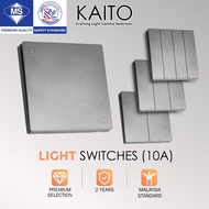 KAITO Ultra Slim Light Switch 1 / 2 / 3 / 4 Gang Switch 1 Way 2 Way Suis Lampu Rumah Moden Suis Lamp