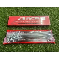 RCB Spoke Chrome 120/140/143/155/157/161/168/172/184x9 Racing Boy Rim Spokes And Nipples Alloy Lidi 