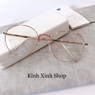 Premature Glasses Frames, Fake Nearsighted Glasses for Men and Women with Round Eyes, Thick Edges, N