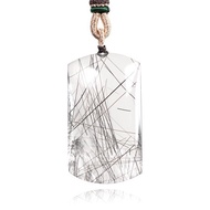 【正佳珠寶】黑鈦晶 頂級極淨體 51.7g 平安無事牌 黑鈦晶吊墜