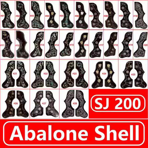 J200 SJ200 Acoustic Guitar Pickguard Abalone Shell Inlay 41-42" Guitar Self-Adhesive Scratch Plate –