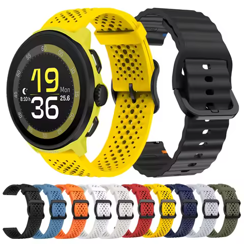 Silicone 22mm Watch Strap For SUUNTO RUN VERTICAL 2 Sport Breathable Bands For SUUNTO 9 PEAK DLC/5 P