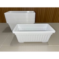 set of 10pcs. big white pot for plant 27x11x12cm / pechay paso / garden pot / lettuce plant tray